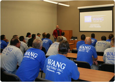 Wang Electric training class photo